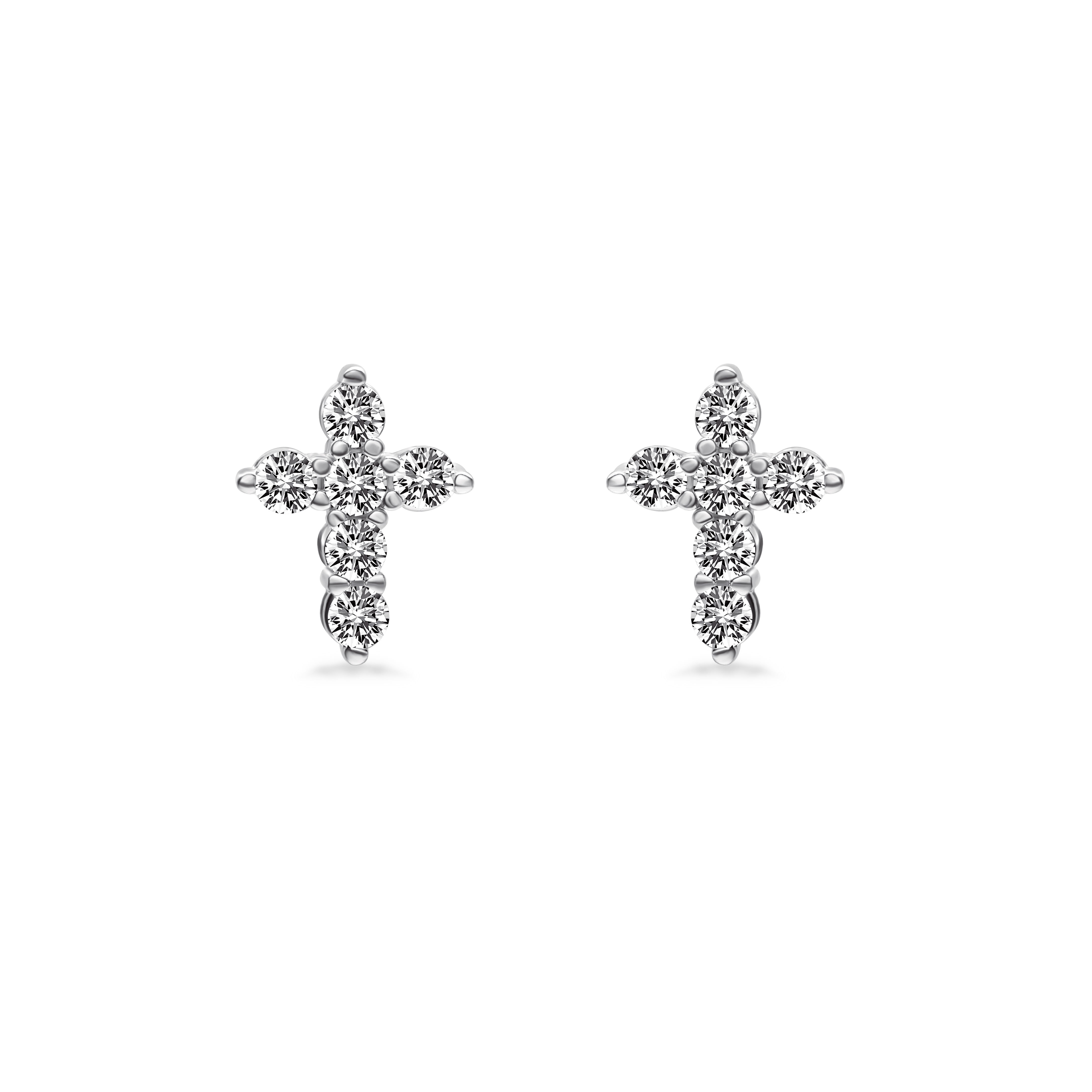 Orbit Crystal Cross Earrings