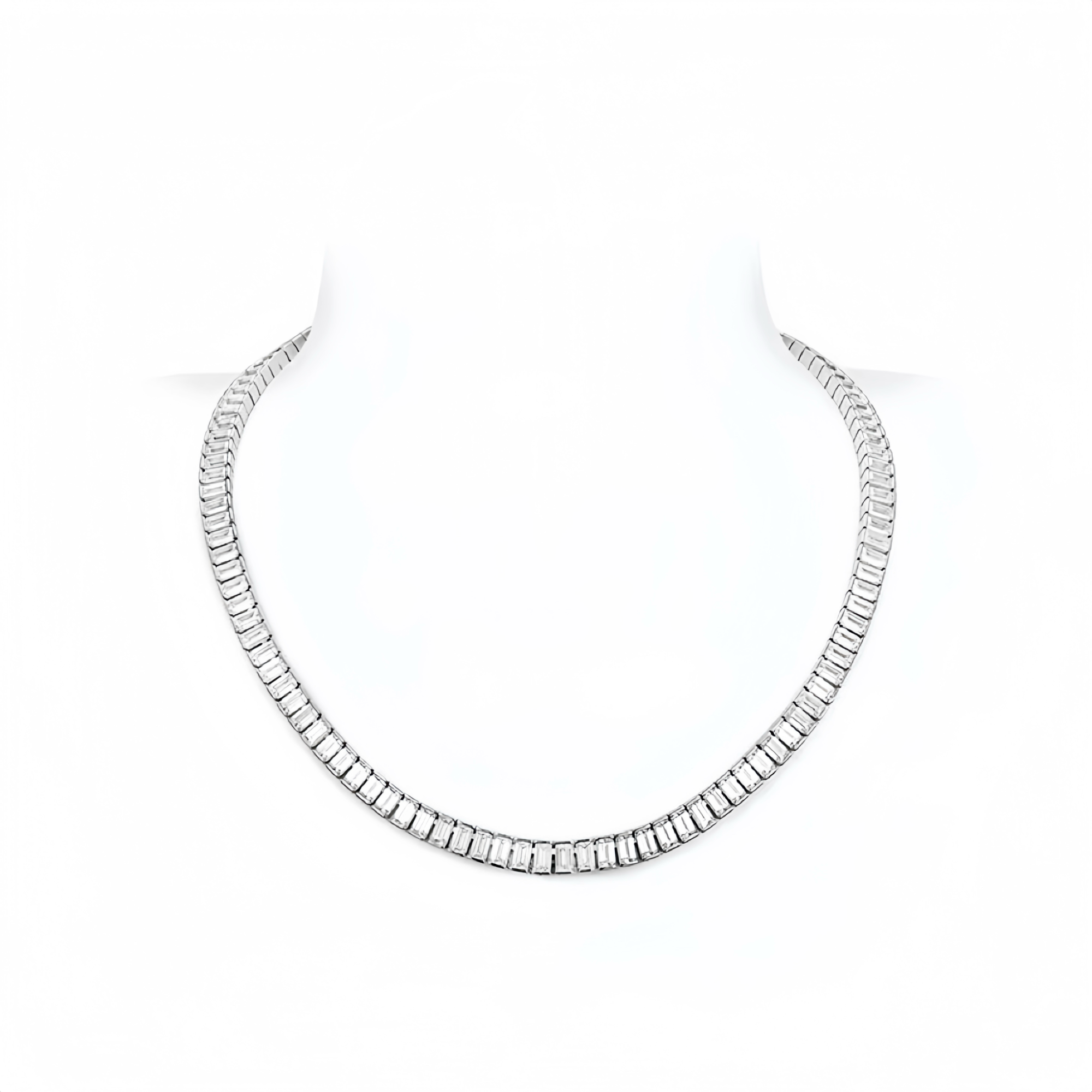 Aurora Crystal Line Necklace