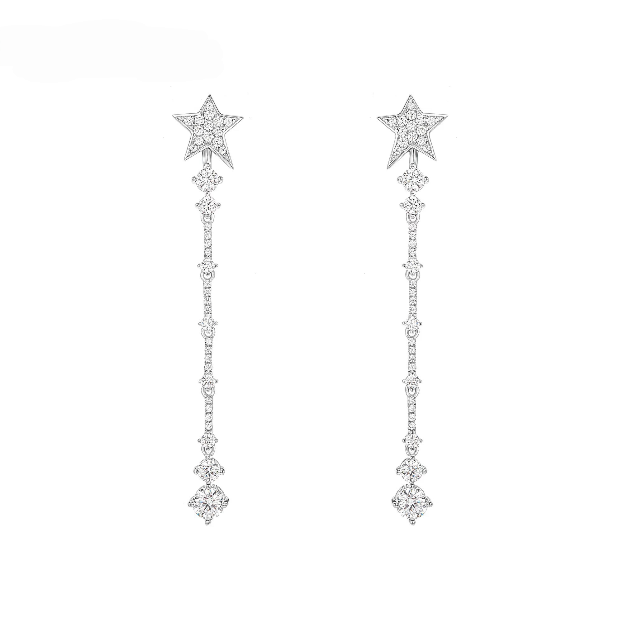 Orbit Crystal Falling Star Earrings