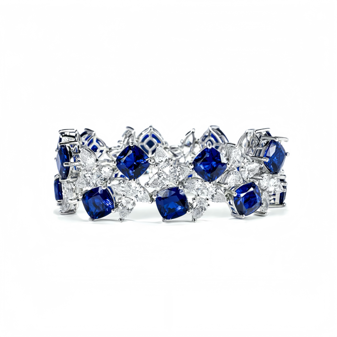 Fleur Sapphire Cluster Bracelet