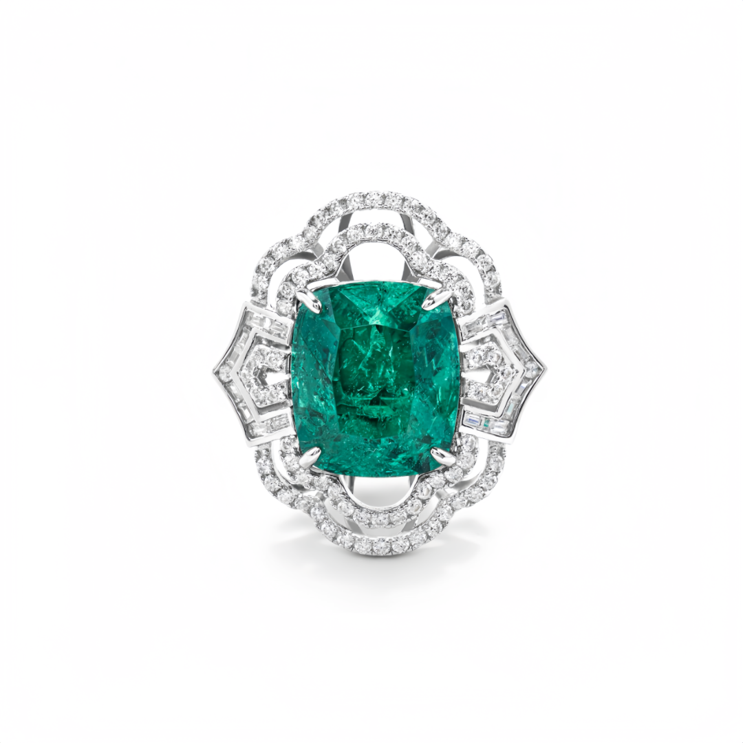 Fleur Emerald Petal Ring