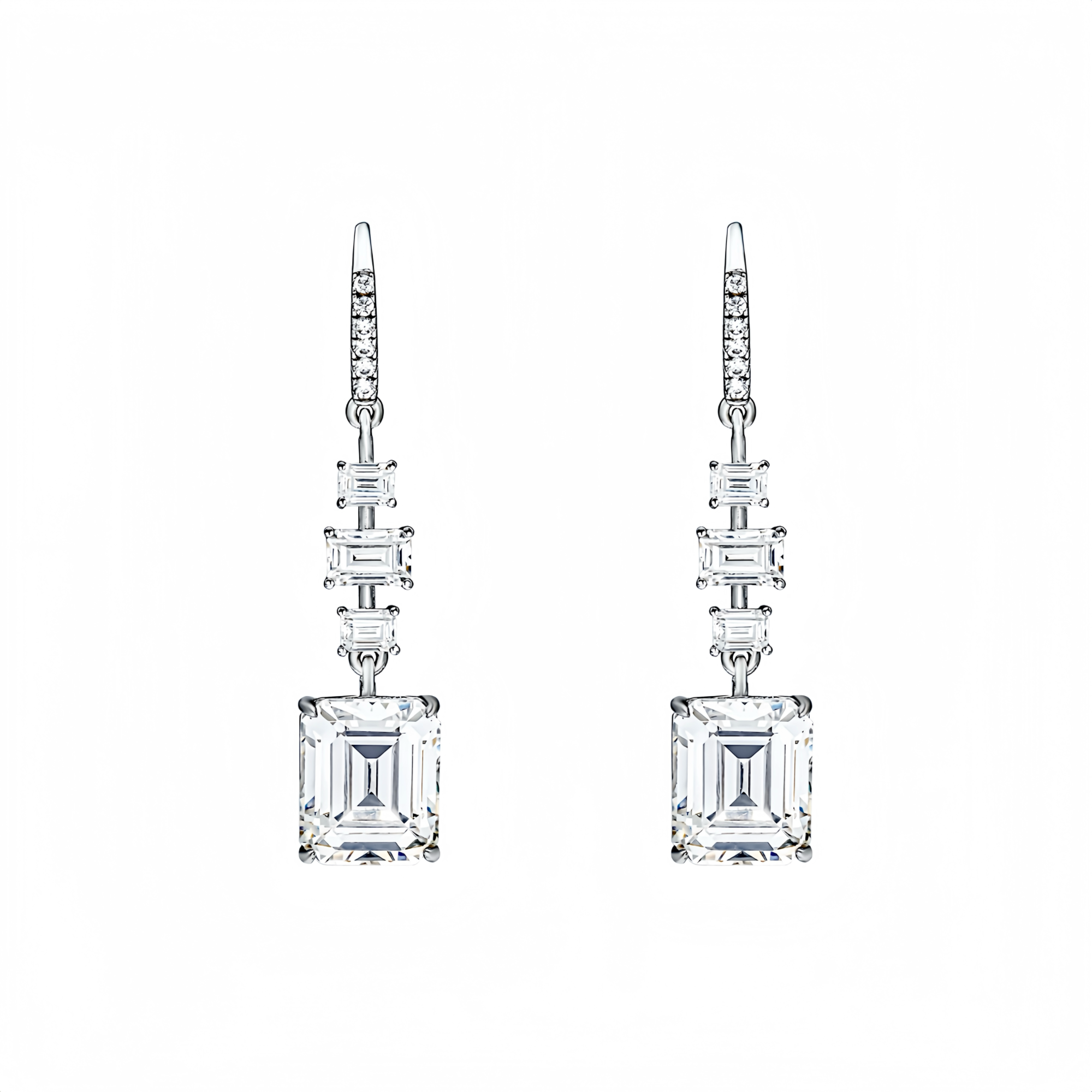 Aurora Crystal Emerald Earrings
