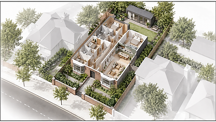 3D house floor plan for a planning application process UK