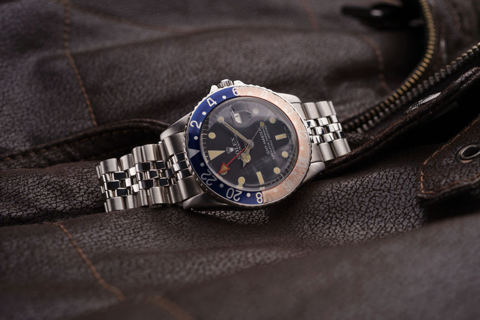 Vooraanzicht Rolex GMT-Master 1675 ‘All Red Hand’