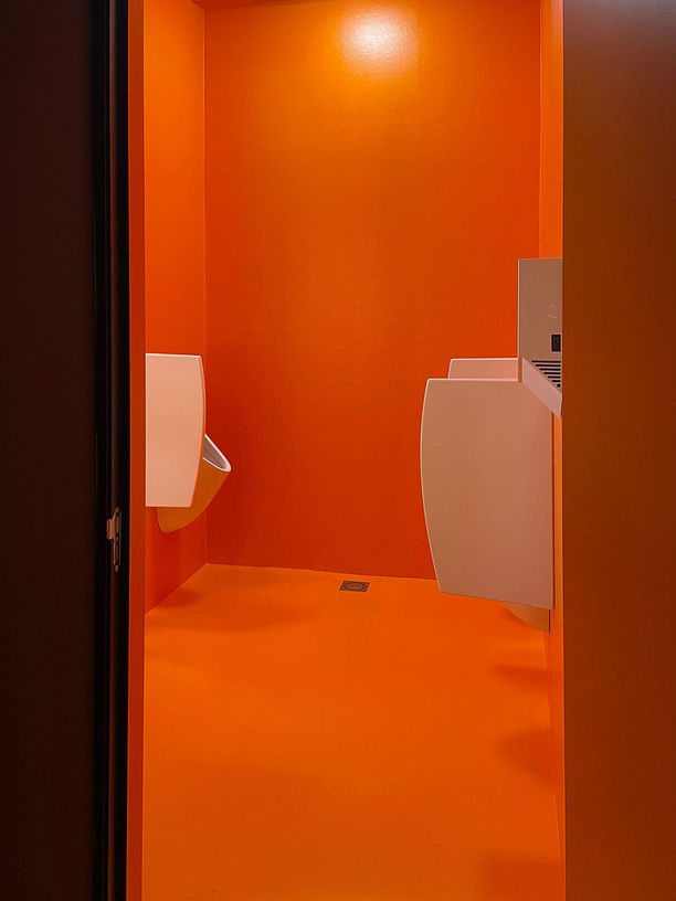 Polyester toiletruimte oranje