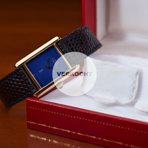 Cartier Tank Vermeil 20,5mm ref. 3224956 met Lapis Lazuli wijzerplaat