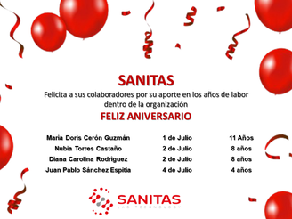 Aniversarios Julio