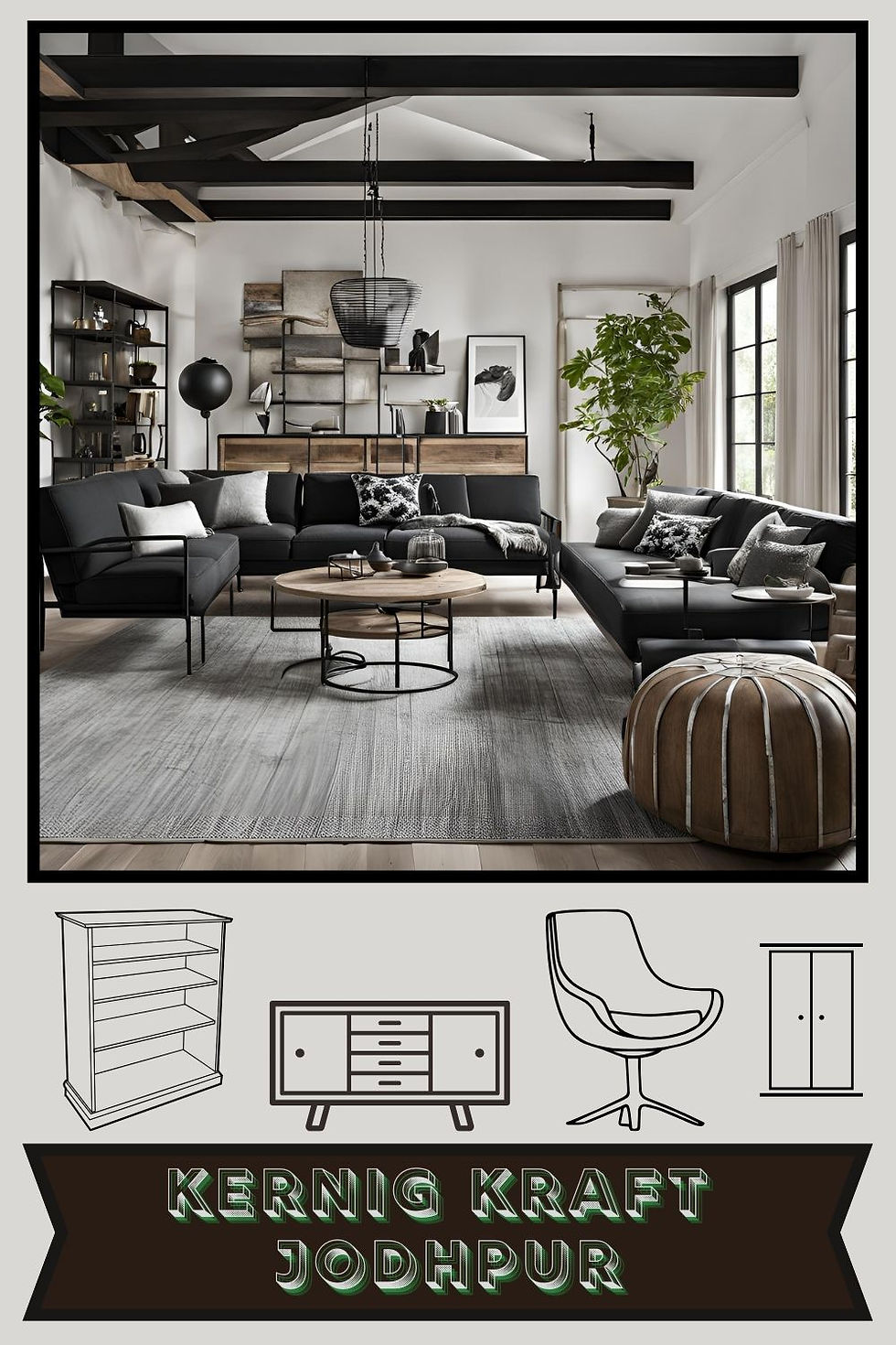 LIVING ROOM FURNITURE WITH SOFAS CHAIRS AND SIDE CABINET