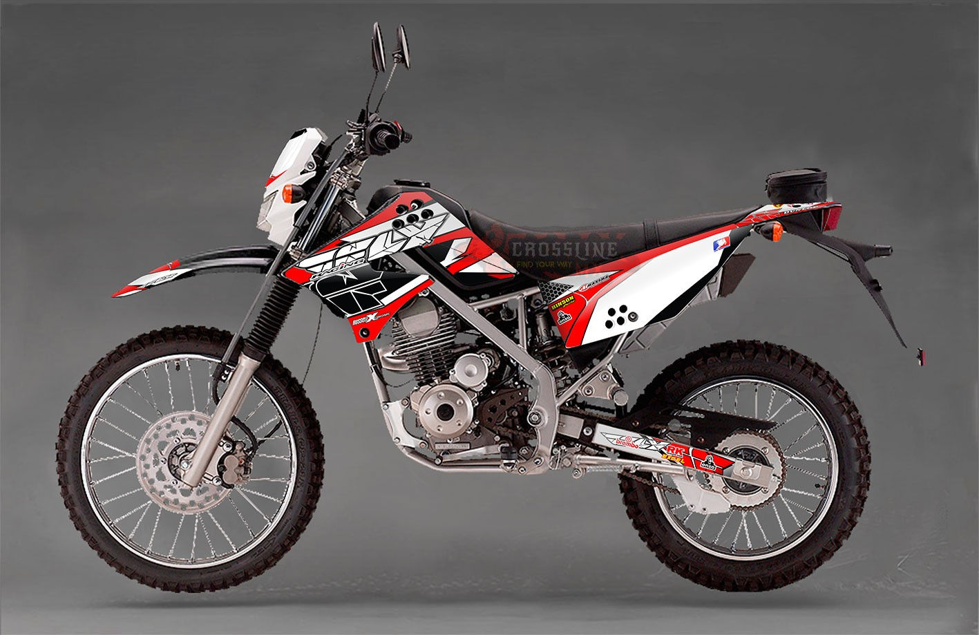 DECAL KLX150-2014- FLY Racing Replica Red