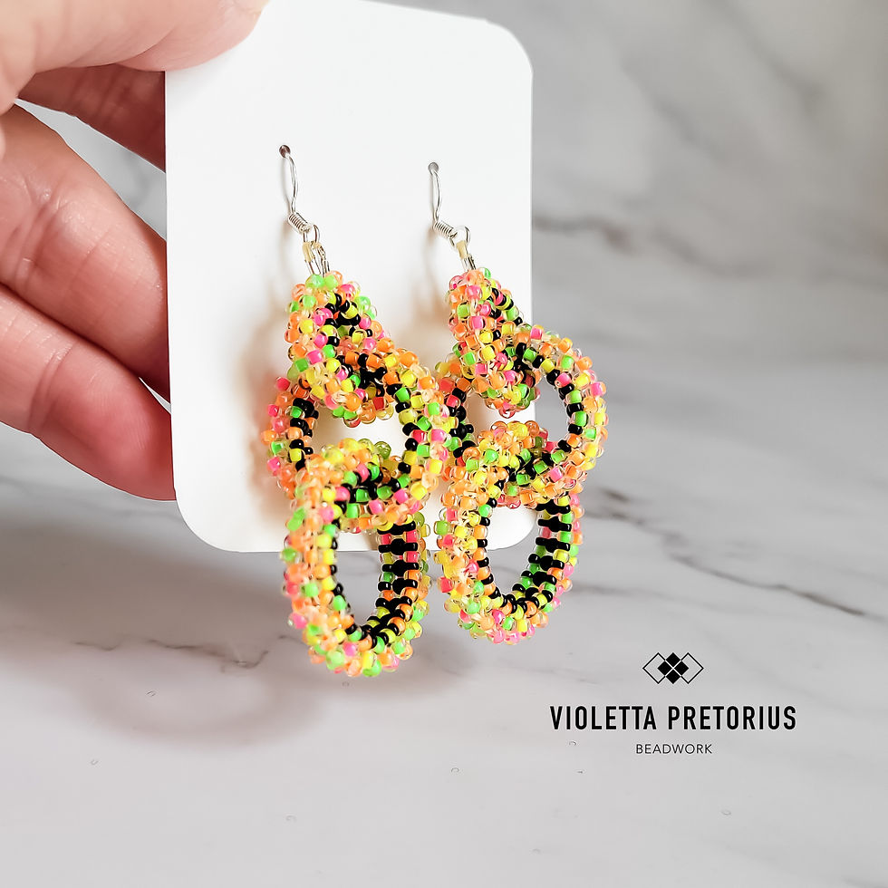 Neon Hoops Earrings