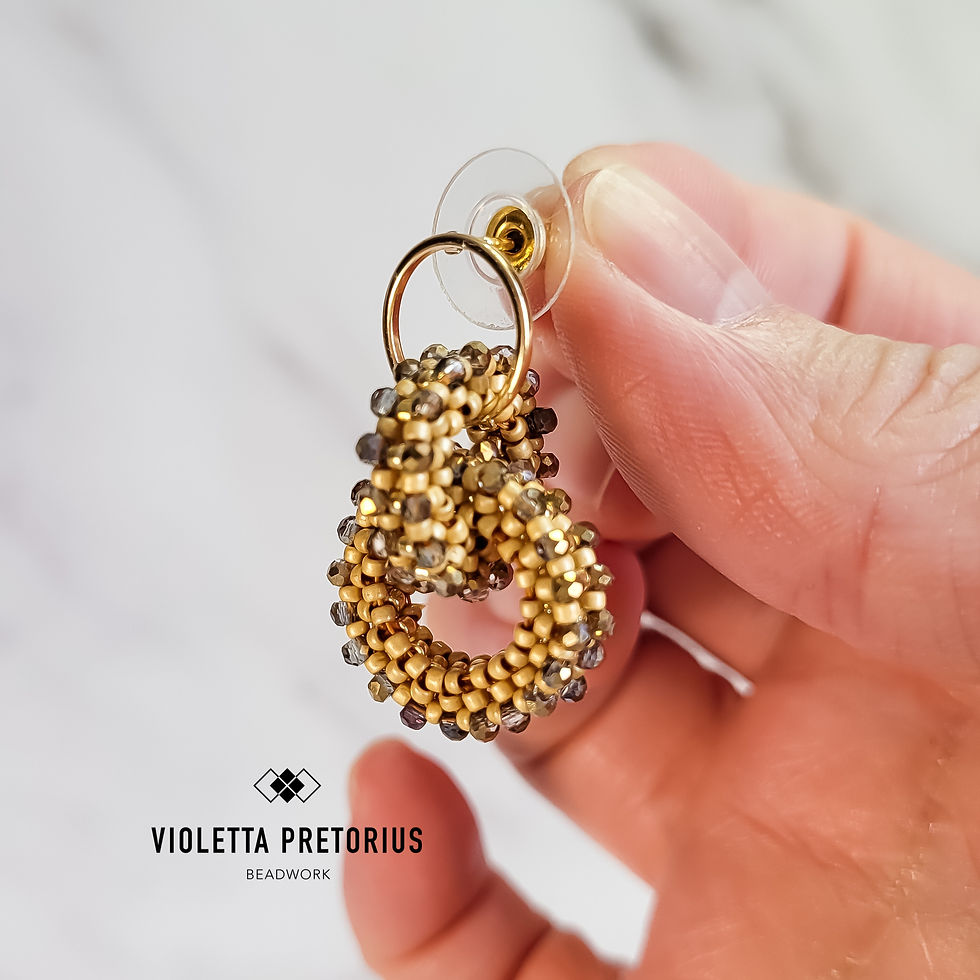 Thumbnail: Champagne Hoops Earrings