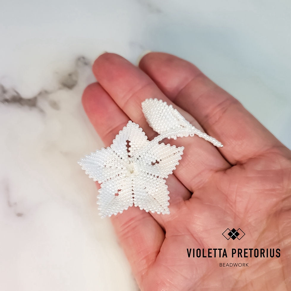Thumbnail: Flower Power Earrings in Pearl White