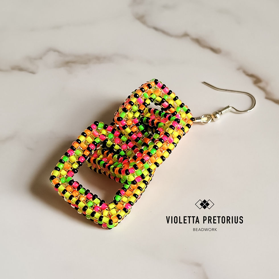 Thumbnail: Neon Square Hoops Earrings