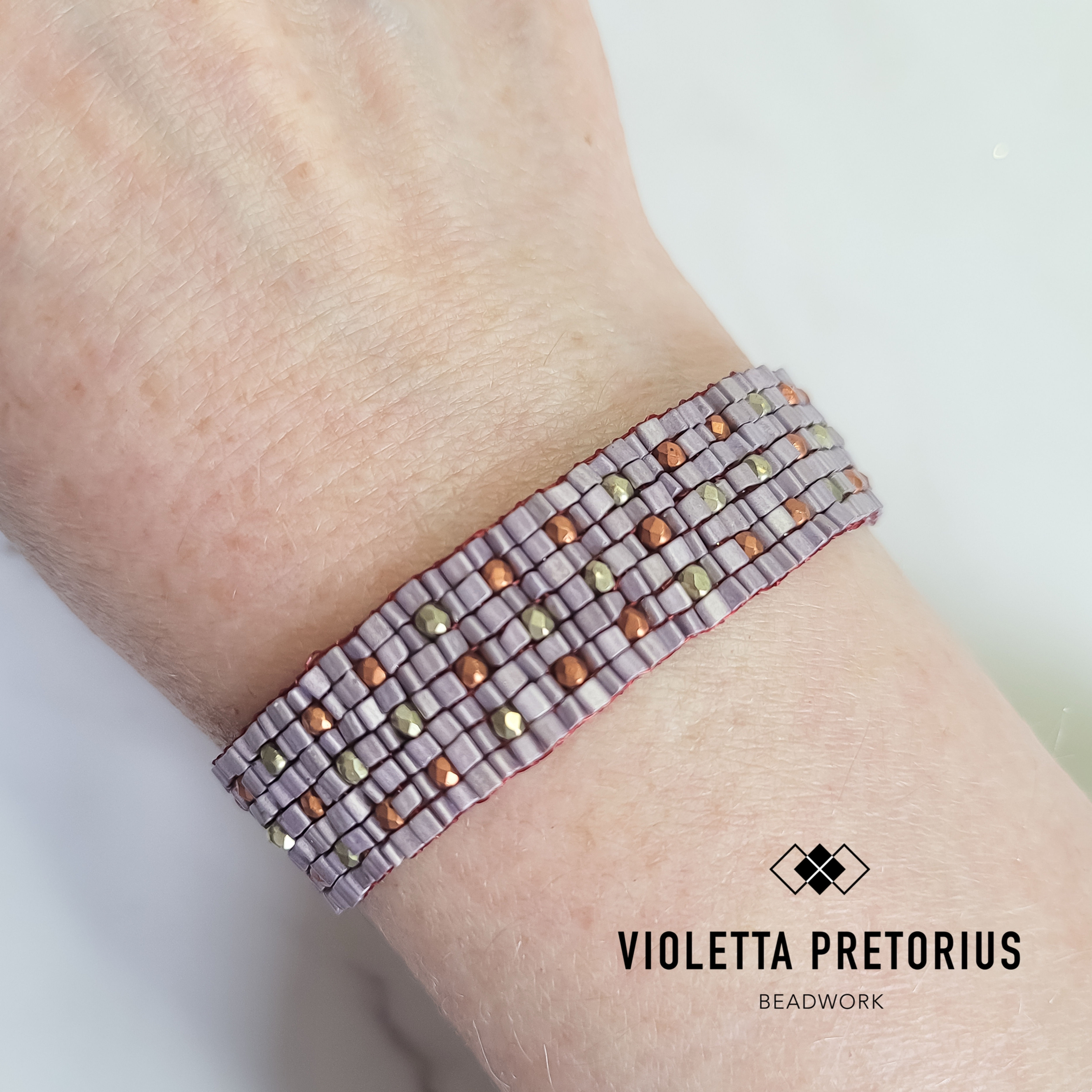 Mosaic Bracelet in Lilac
