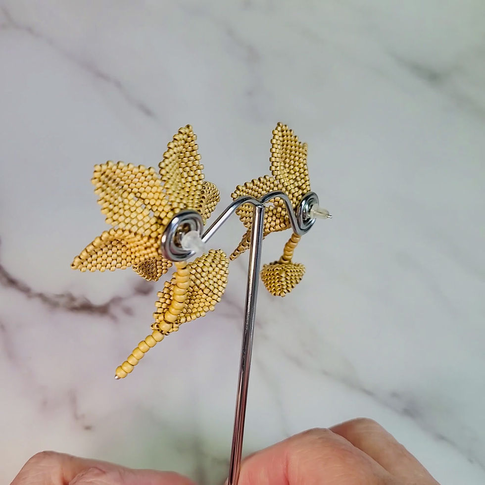 Thumbnail: Flower Power Earrings in Matte Gold