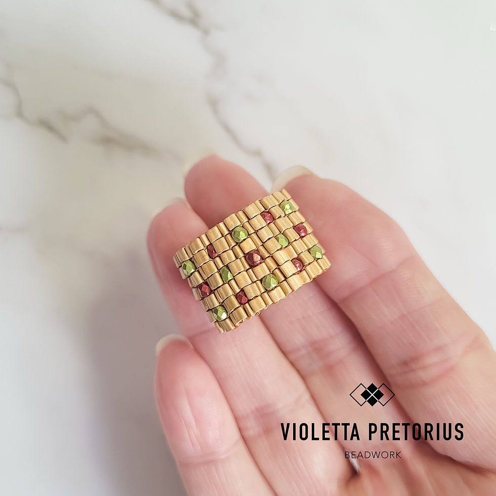 Thumbnail: Matte Mosaic Band Ring