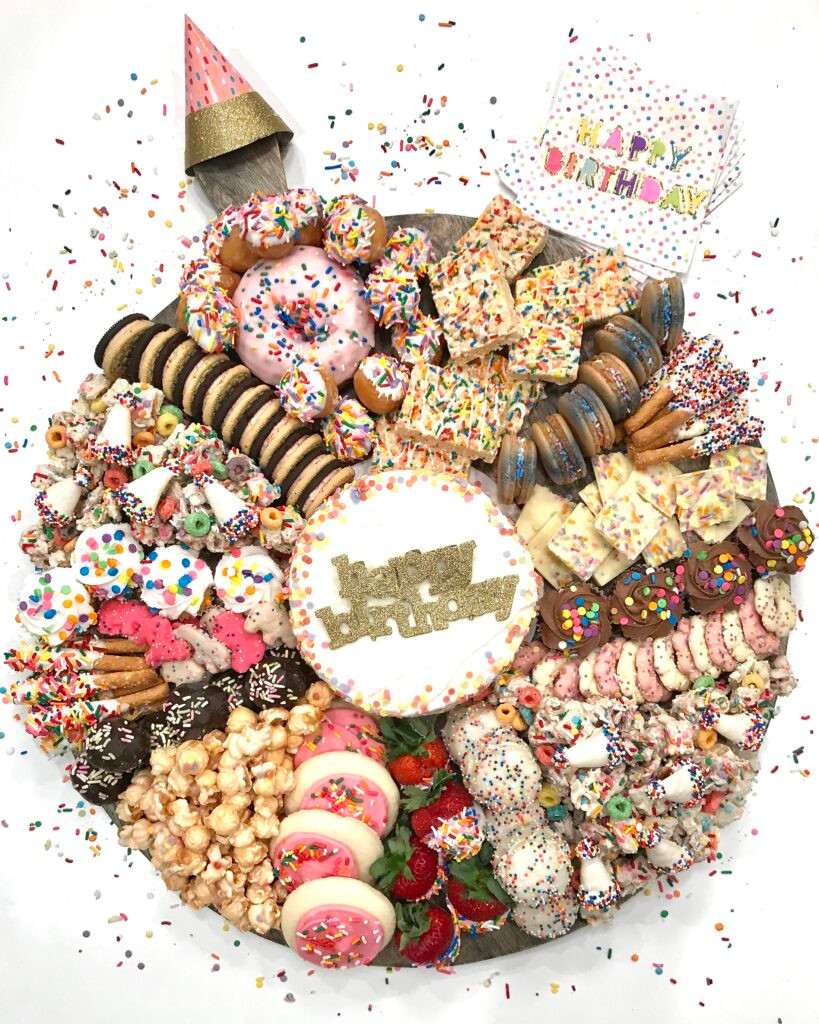 birthday dessert board by The Baker Mama