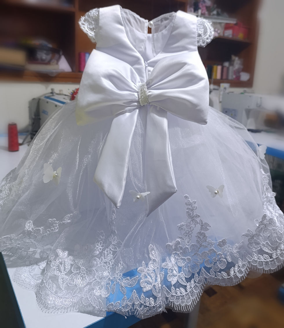Miniatura: Vestido bautizo con mariposas