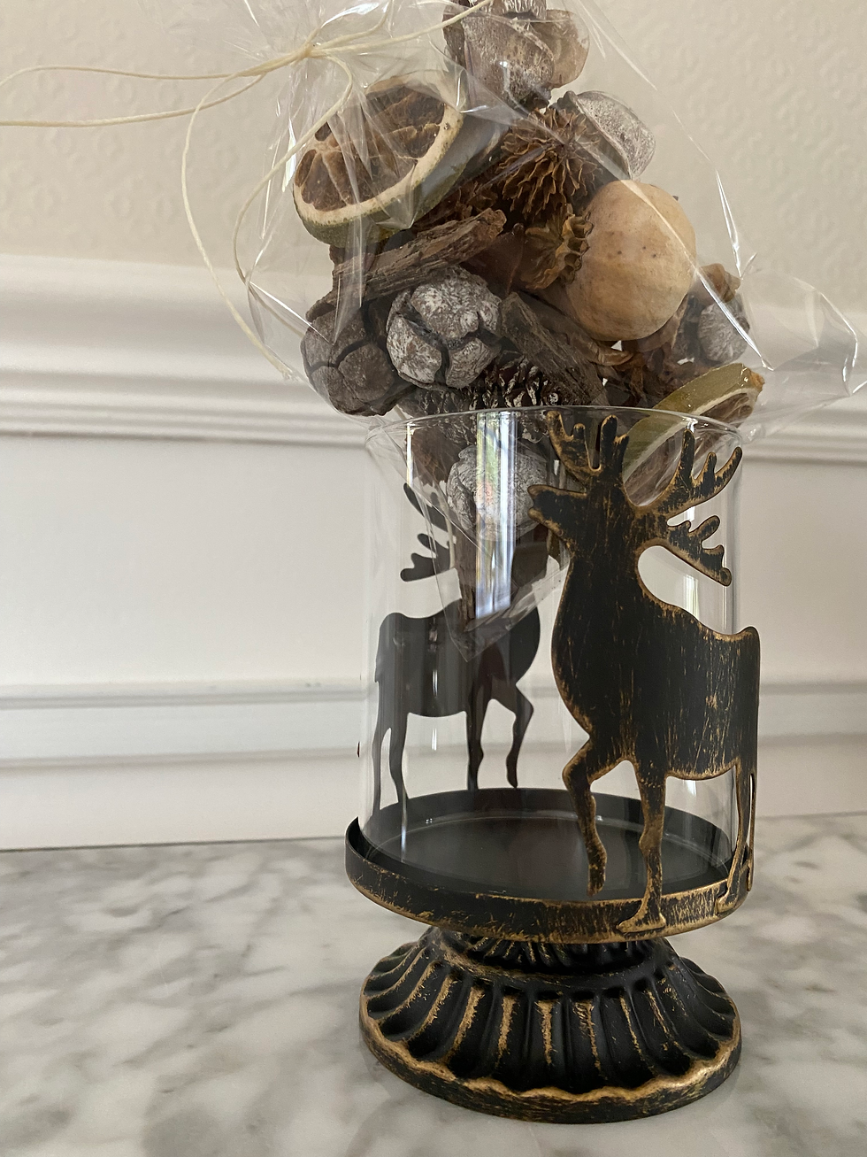 Thumbnail: 'Noel' pot pourri & candle pair (black)