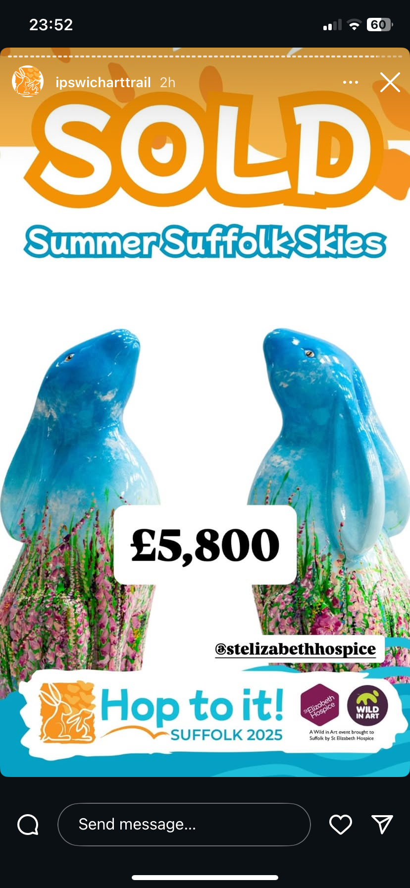 Hop to it - my hare raised £5800