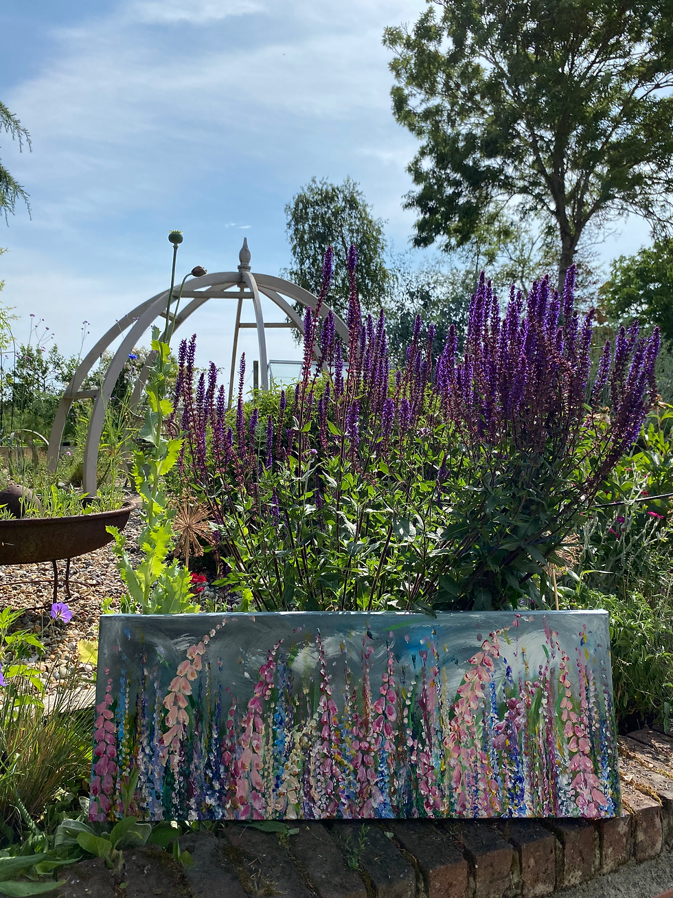 Thumbnail: Original Floral Painting (80 x29)