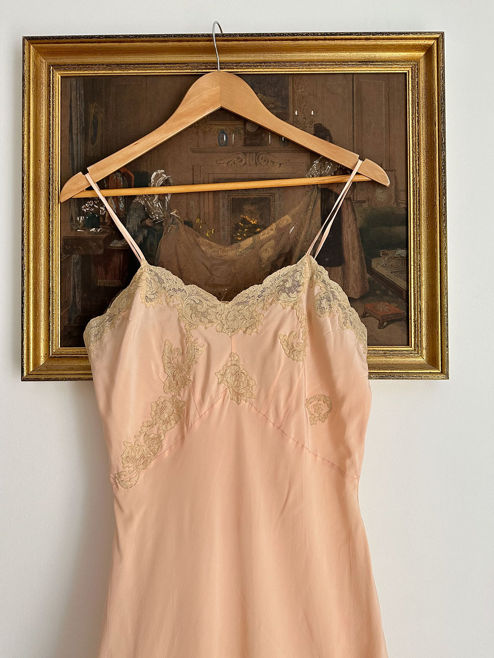 Thumbnail: Slip dress c.1930 - Robe en satin de soie - M/L