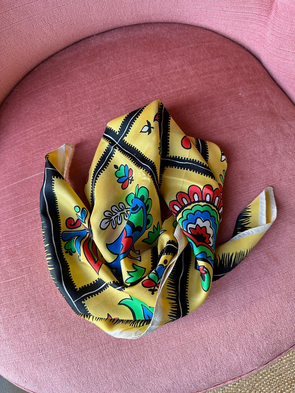 Miniature : Foulard en soie des années 50