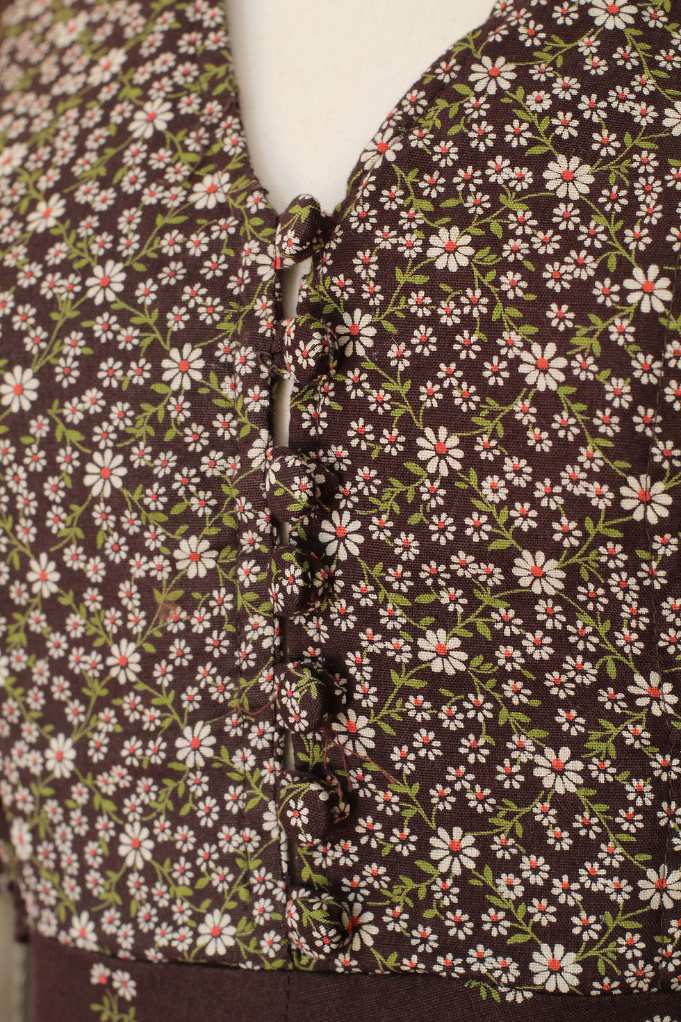 Thumbnail: Robe en coton des années 70 - XS