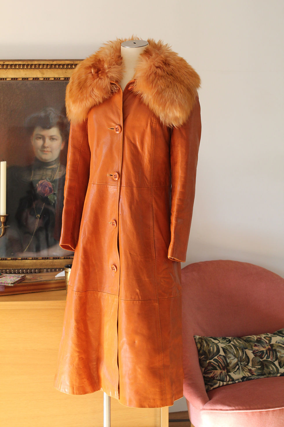 Miniature : Manteau cuir d'agneau - Années 70