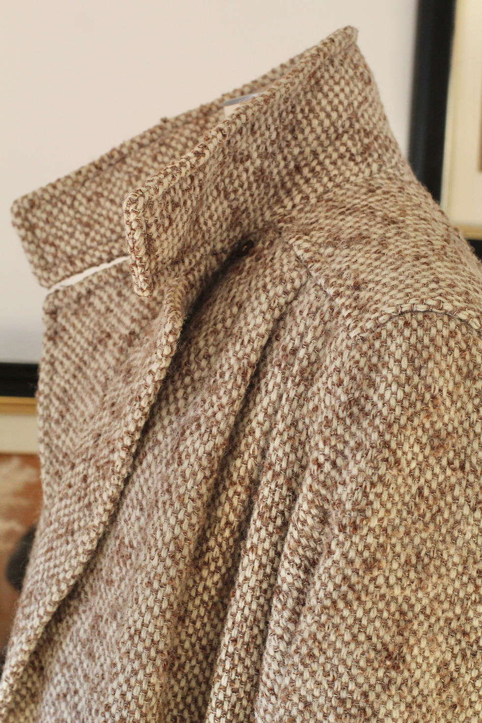 Miniature : Manteau oversized vintage - Beige chiné - T.Unique