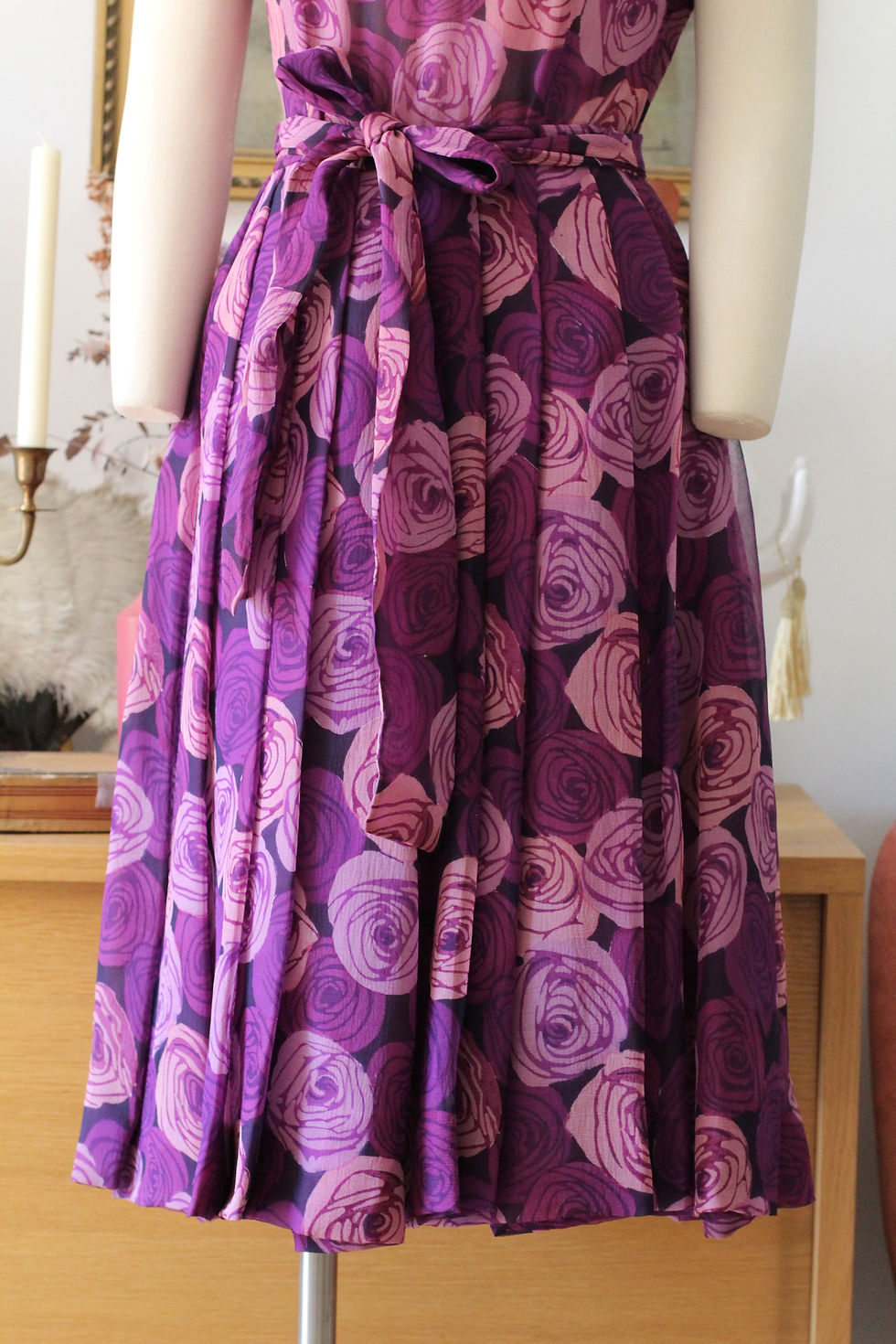 Miniature : Robe en mousseline de soie des années 60