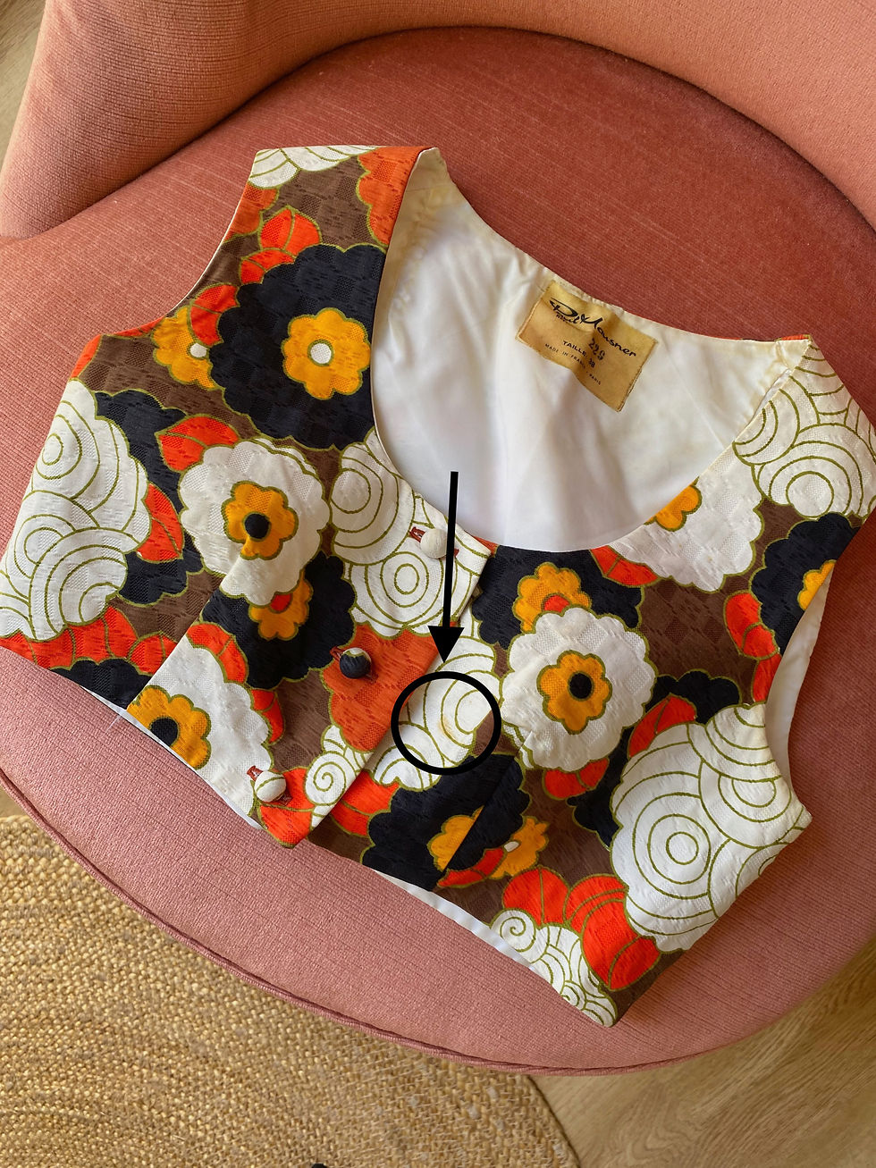 Miniature : Ensemble en coton des années 70 - T.XS/S