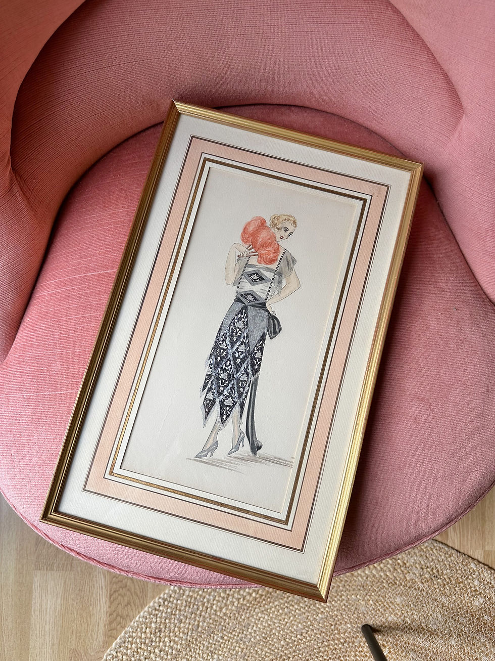 Miniature : Dessins de mode des années 20 - Grand format encadrés