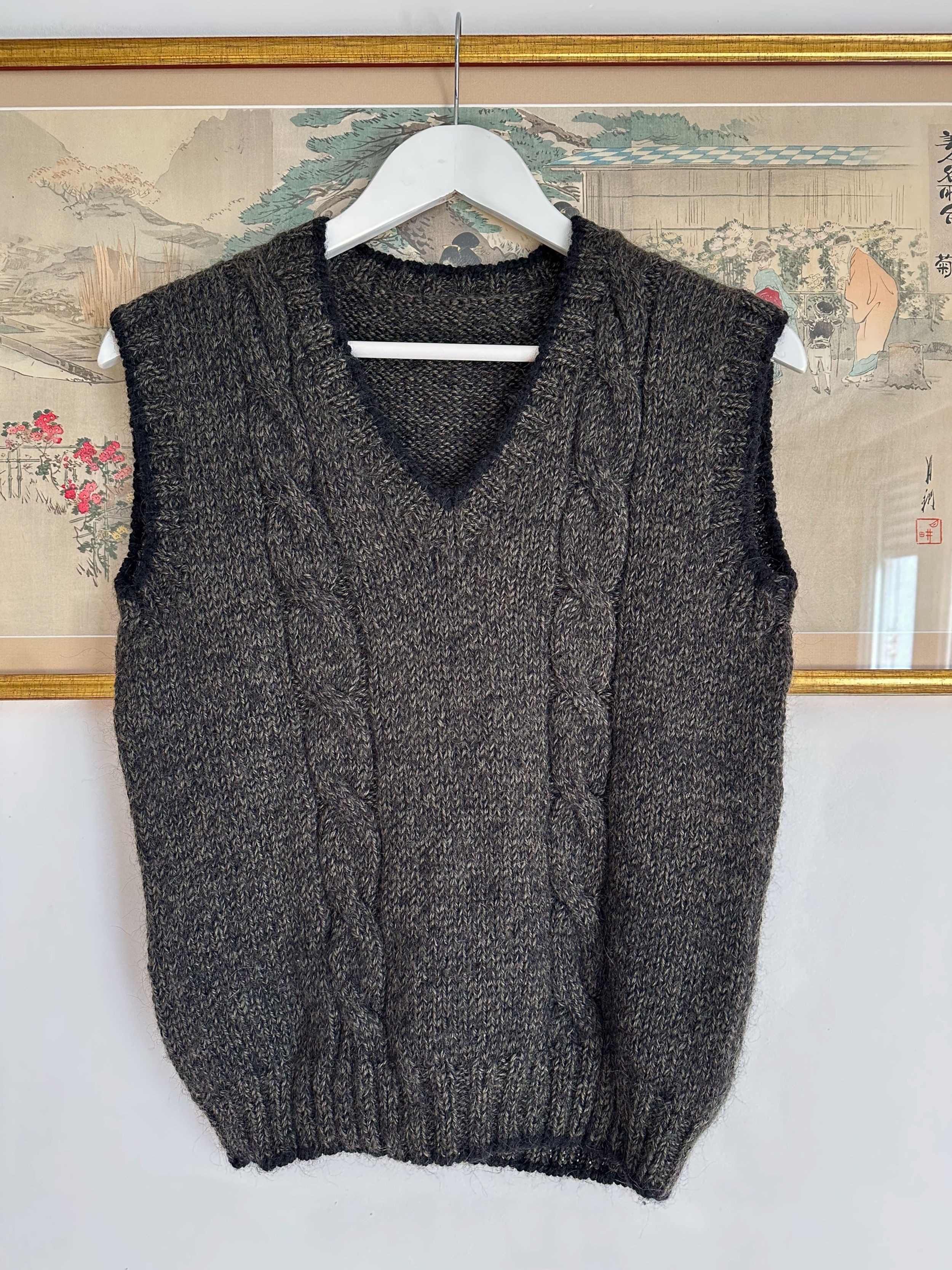 Pull en laine tricoté main - XS/S