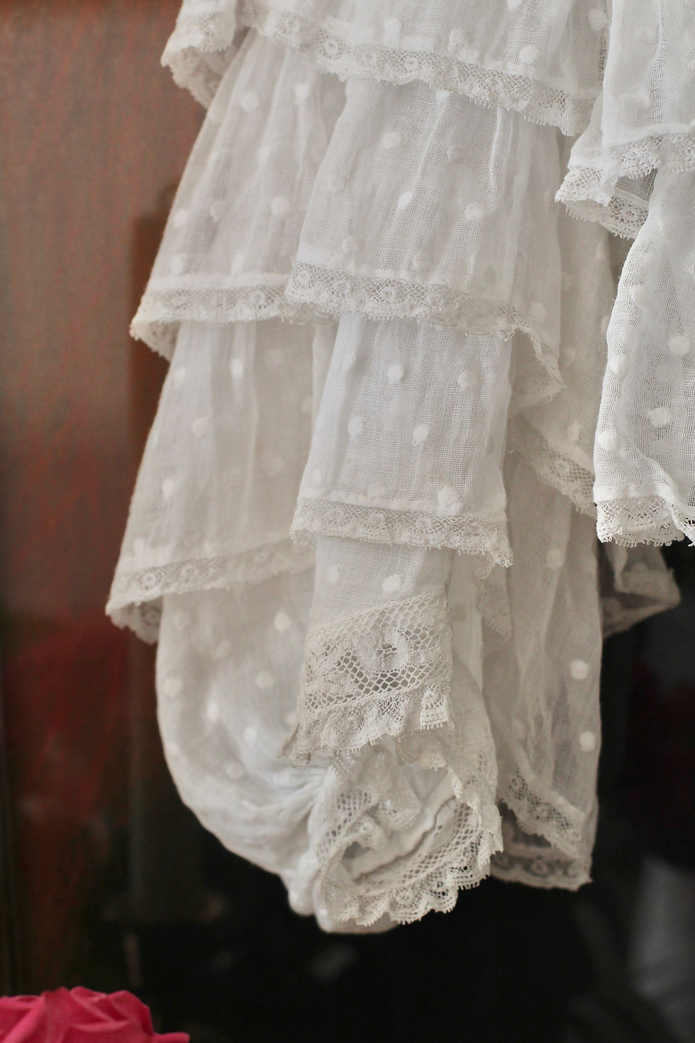 Miniature : Corsage antique c.1900 en coton plumetis