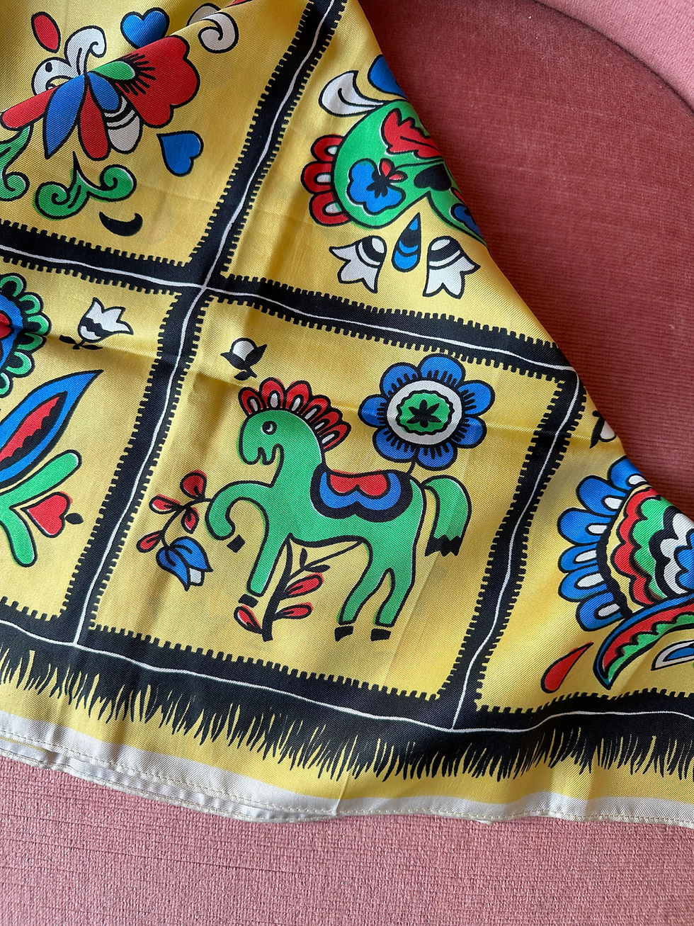 Miniature : Foulard en soie des années 50