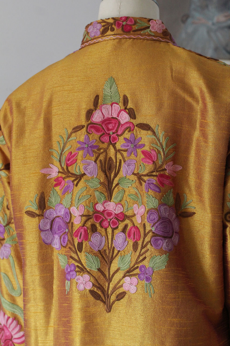 Miniature : Veste en soie sauvage - Cachemire Inde - Taille unique