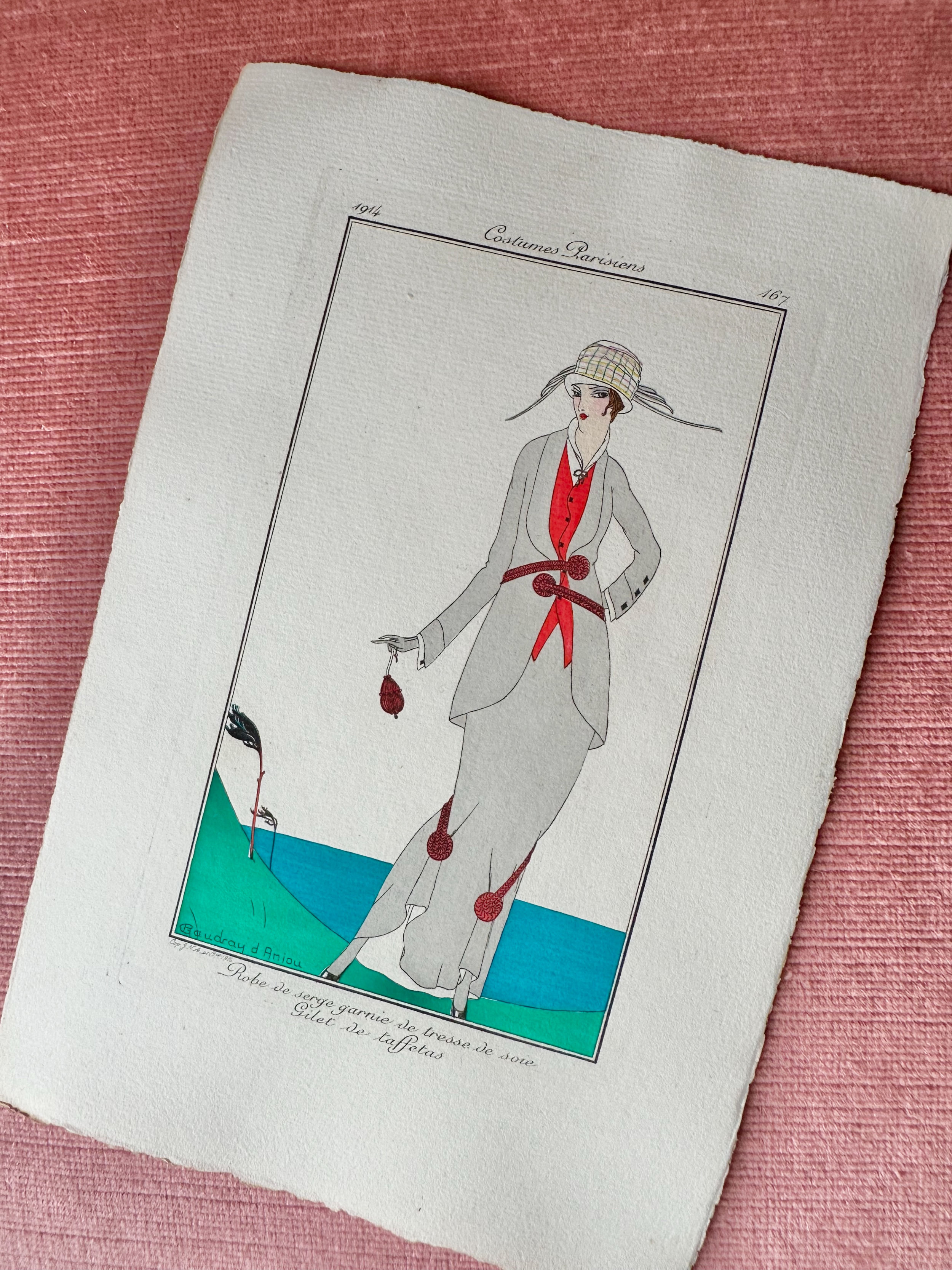 Gravure 1914 de Gaudray d'Anjou - Journal des Dames et des Modes