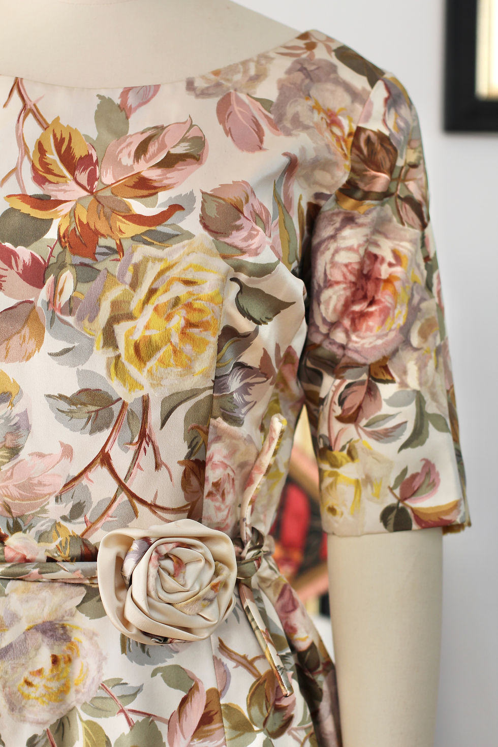 Miniature : Robe en soie années 50 - T.XS