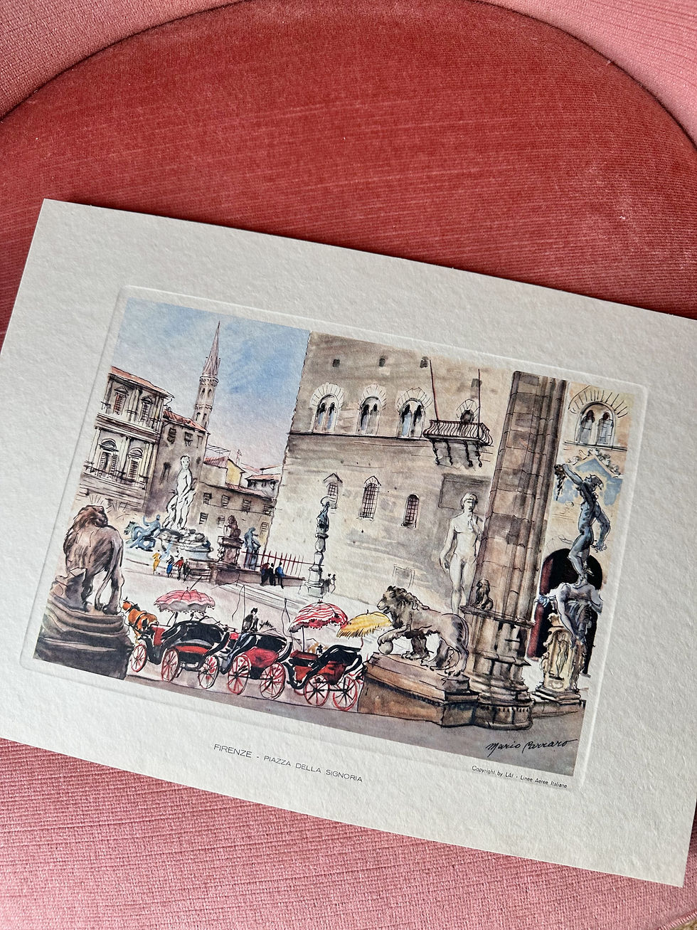 Miniature : Lot de 12 aquarelles "Piazze d'Italia" par Mario Carraro c.1940/50