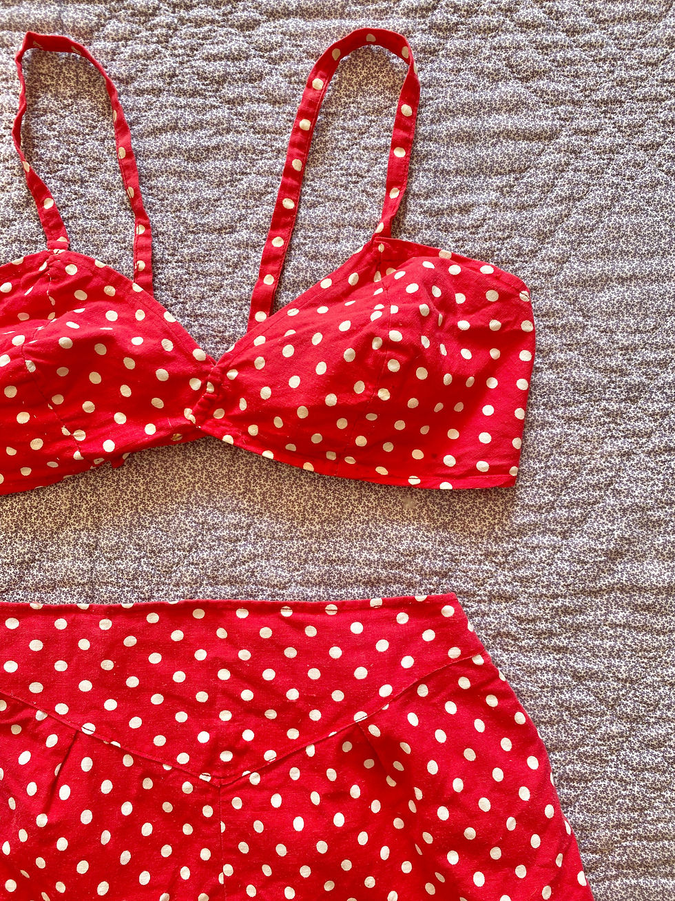 Miniature : Maillot à pois des années 50 - T.XS