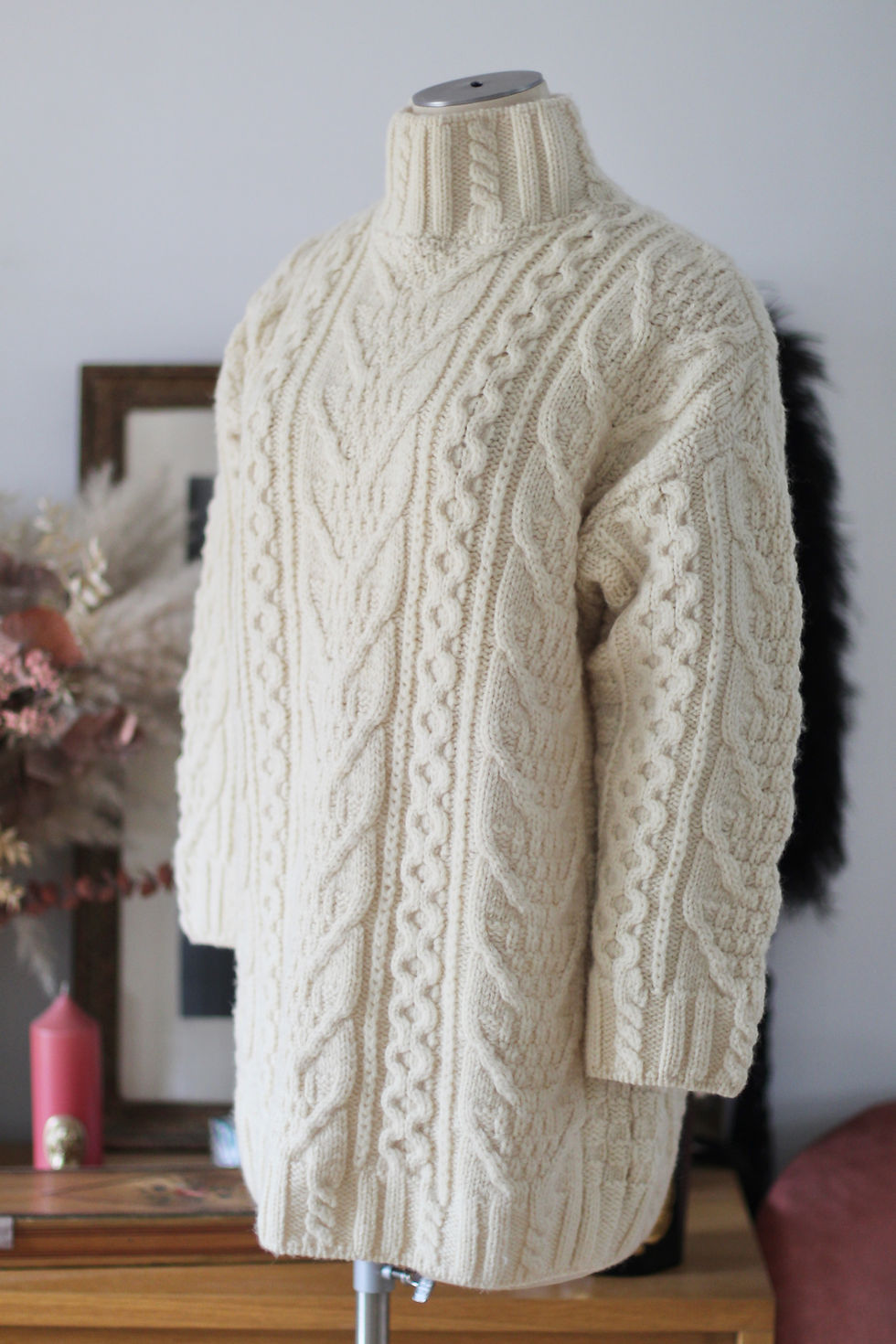 Thumbnail: Pull irlandais en laine T.XS/L