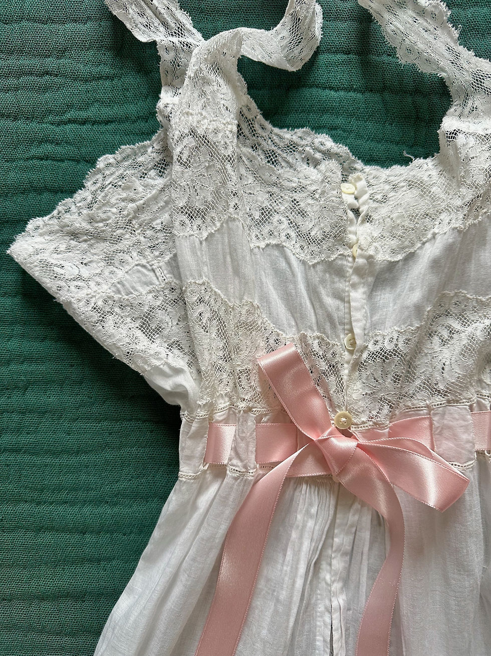 Miniature : Combinaison antique coton brodé