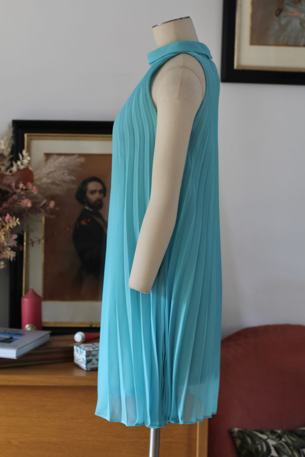Thumbnail: Robe plissée années 60 - T.XS