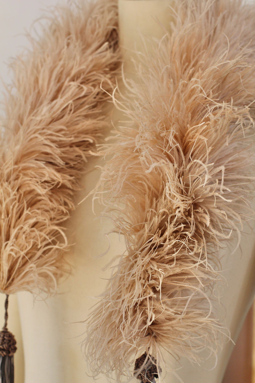 Miniature : Boa antique en plumes d'autruche c.1920 - 20s boa vintage flapper antique