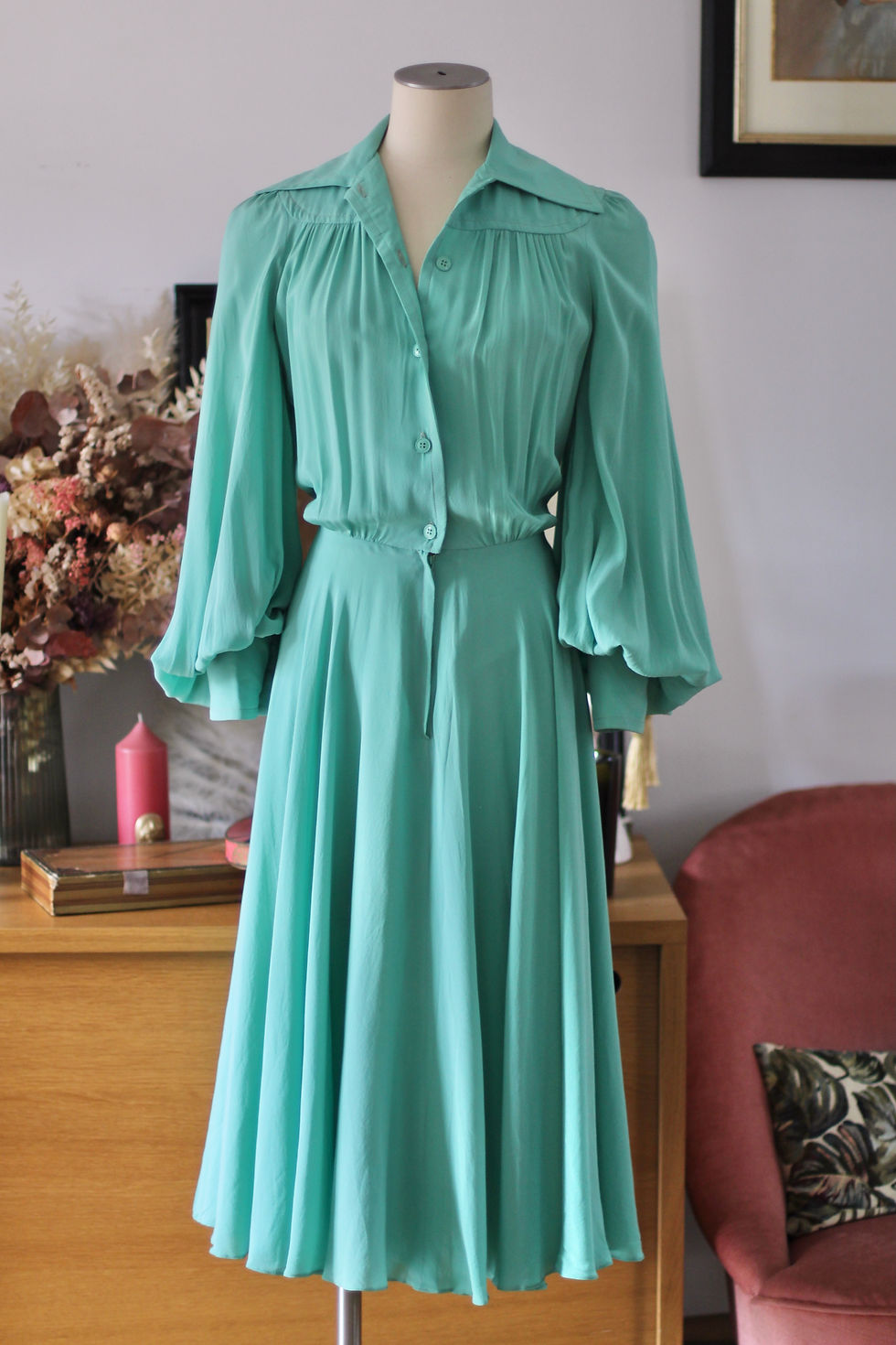 Thumbnail: Robe en soie c.1970 Ted Lapidus - T.XS & S