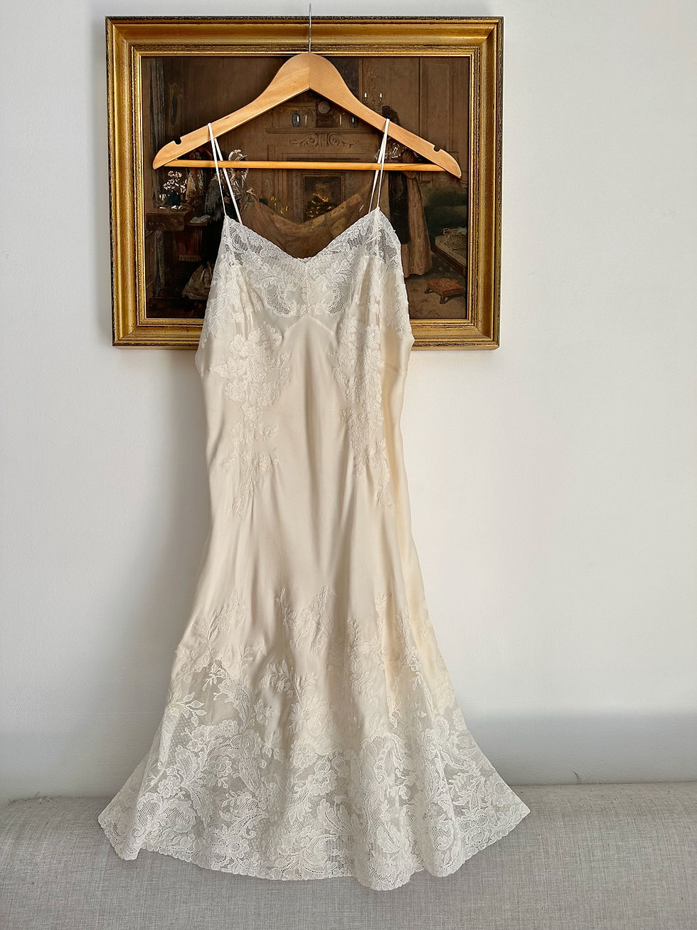 Miniature : Robe soie et dentelle - Slip dress c.1930 - T.M