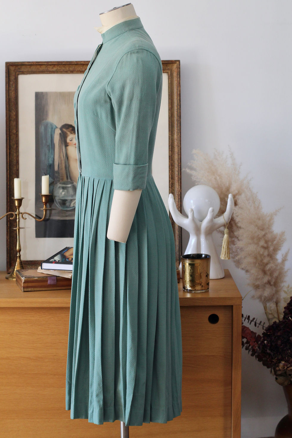 Miniature : Robe céladon des années 40 - XS/S