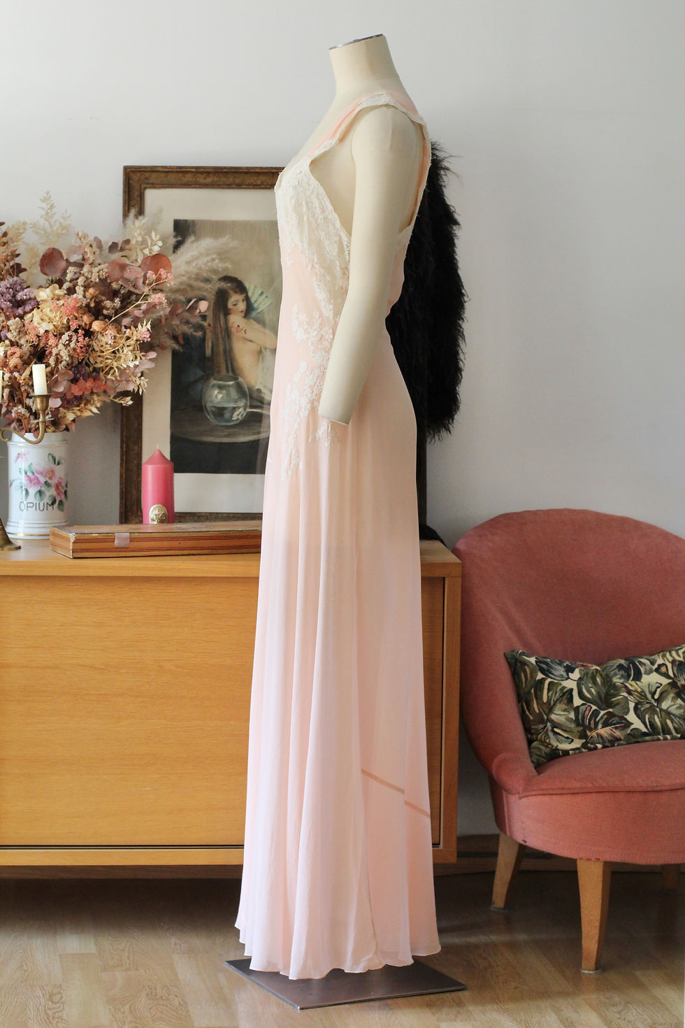 Thumbnail: Nuisette longue - Robe en soie des années 30