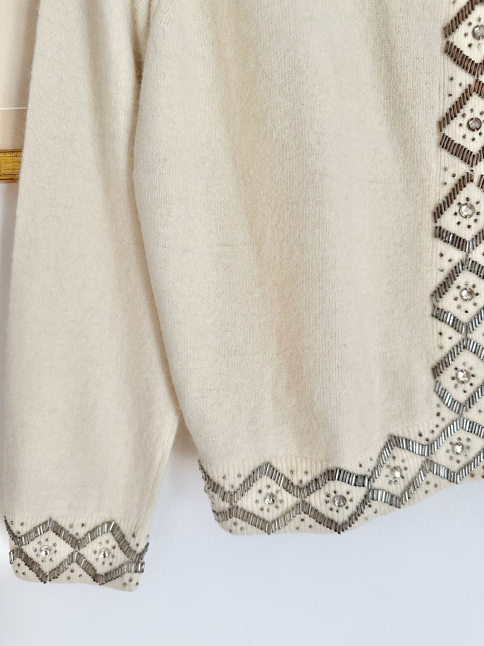 Thumbnail: Gilet perlé Luisa Spagnoli écru - XS/M